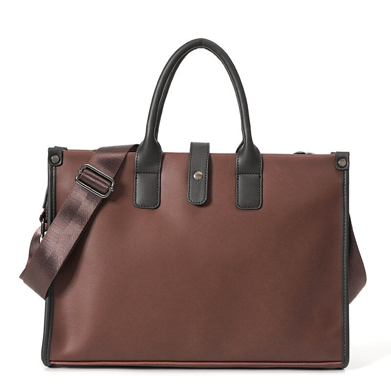 Xiao.p Fashion Men's High Quality Pu Leather Business Briefcase Casual Document Bag Computer Bag Crossbody Bag One Shoulder Bag