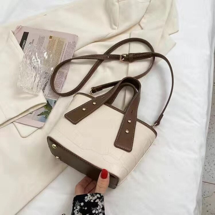 Large-Capacity Bag New Style Fashion High-End Handbag Women's Bag Net Red Foreign Style Shoulder Bag Messenger Bucket Bag