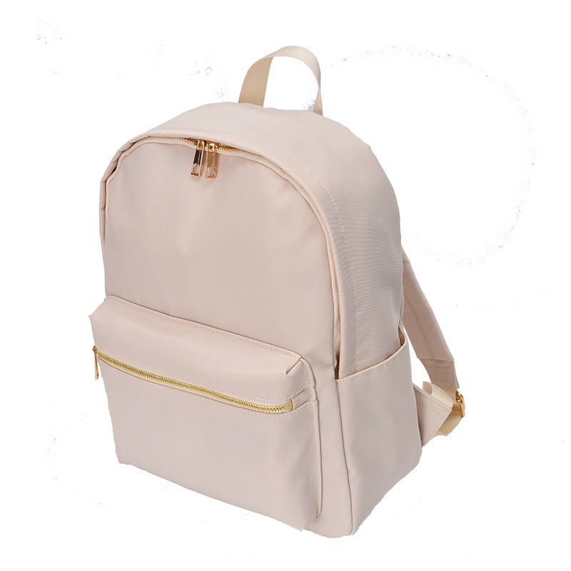 High Quality New Waterproof Nylon Women Backpack Female Travel Bag Backpacks Schoolbag for Teenage Girls Solid Color Bookbag