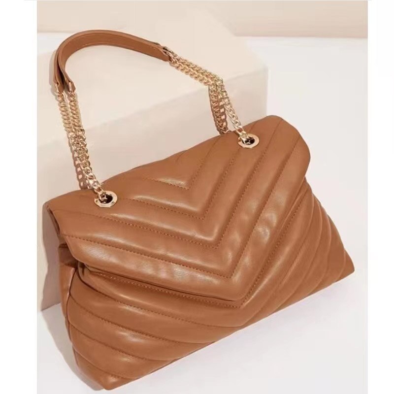 ZR DIARY Large Capacity Commuter Bags Women Tote Diamond Pattern Metal Chain Fashion Ladies Shoulder Crossbody Bags 0811