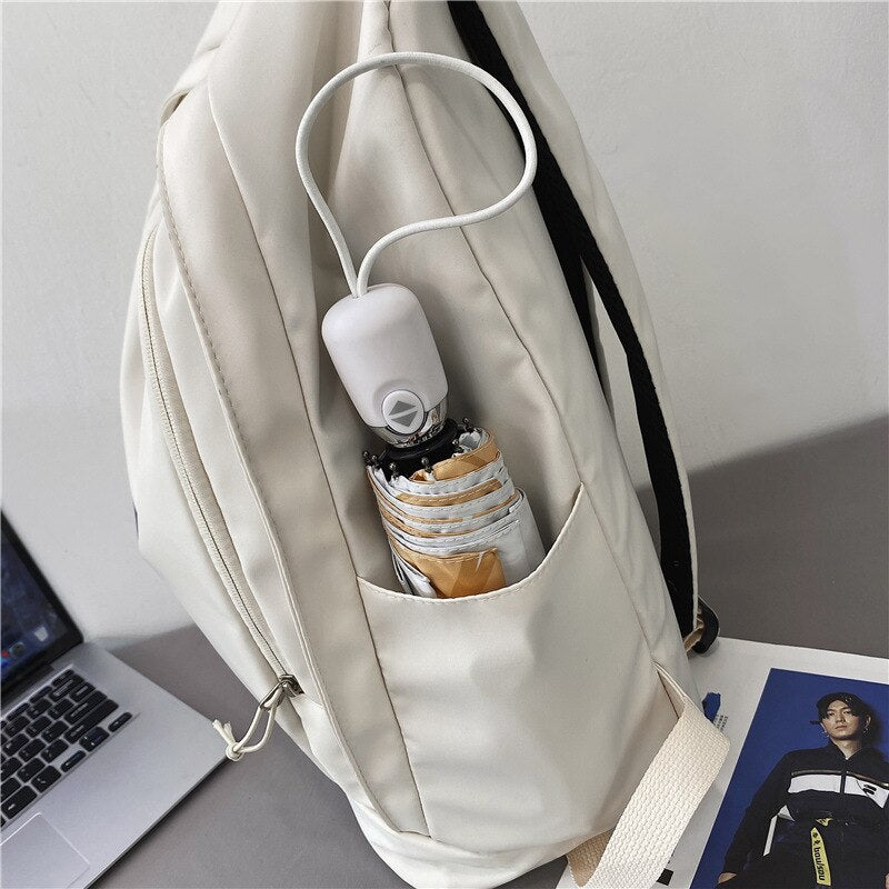 Fashion Women's backpacks Simple Couple Backpacks Students Traveling School backpacks Black Pink Female Bag