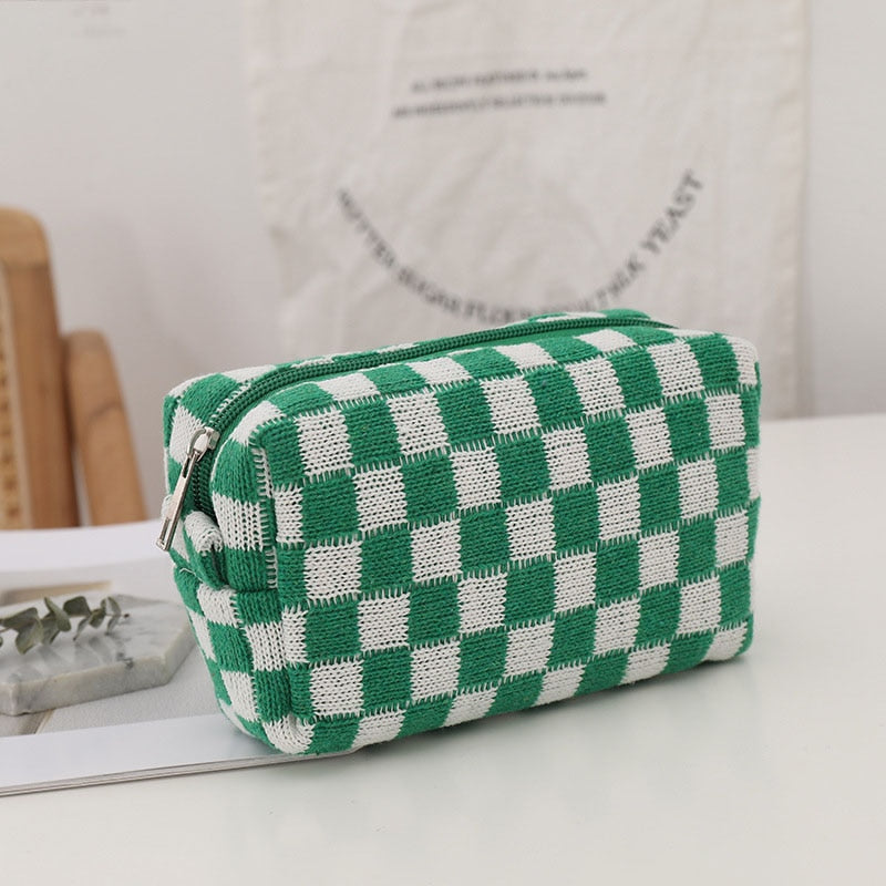Zipper Pouch Lipsticks Make Up Brush Bag Makeup Pouch 3D Flower Print Cosmetic Bag Vintage Style Women Pencil Case Makeup Bag