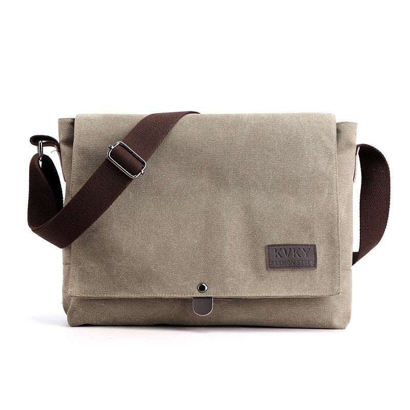 Men's Canvas Crossbody Shoulder Messenger Bags Man New Fashion Cross Body Bag Casual Solid Multi Function Portable Male Bag
