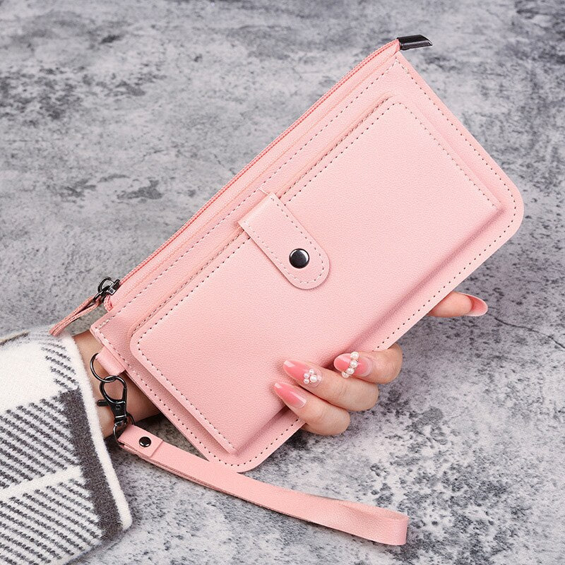 Multifunctional Women Wallets Fashion Long Section Card Holders PU Leather Vintage Coin Keeper Trend Designer Bags Clutch