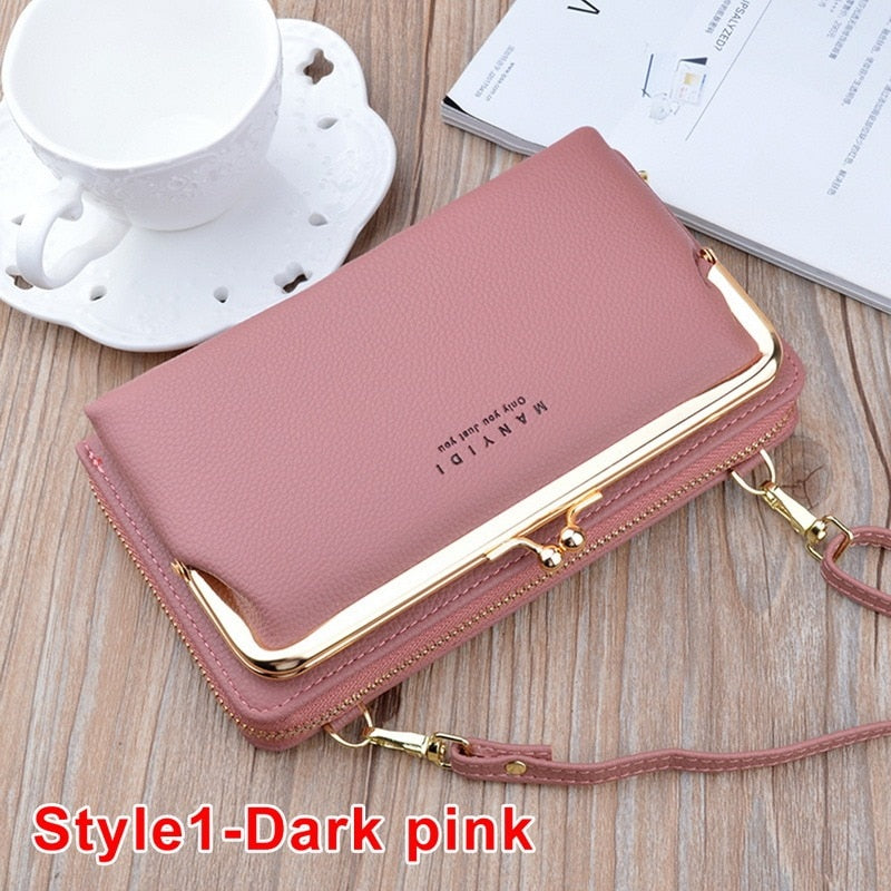 Luxury Women's Handbags Pu Leather Bag For Woman Female Clutch Phone Bags Women Business Card Holder Wallet Shoulder Bag
