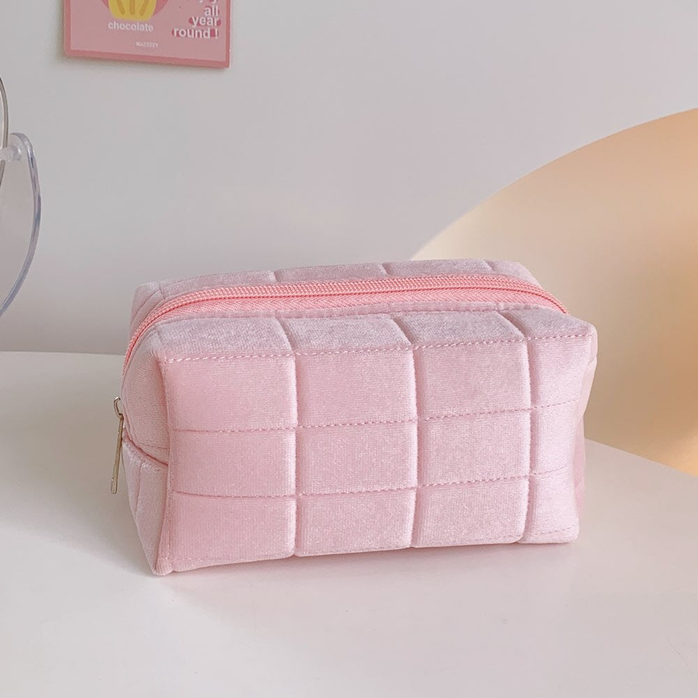 Zipper Lipsticks Toilet Make Up Brush Bag Makeup Pouch 3D Flower Print Cosmetic Bag Vintage Style Women Pencil Case Makeup Bags
