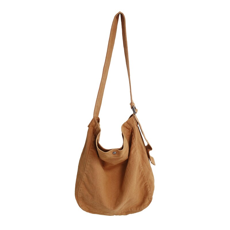 Minimalist Style Solid Shoulder Bags 100% Cotton Unisex Solid Crossbody Bags Canvas Packages South Korea Casual Messenger Bags