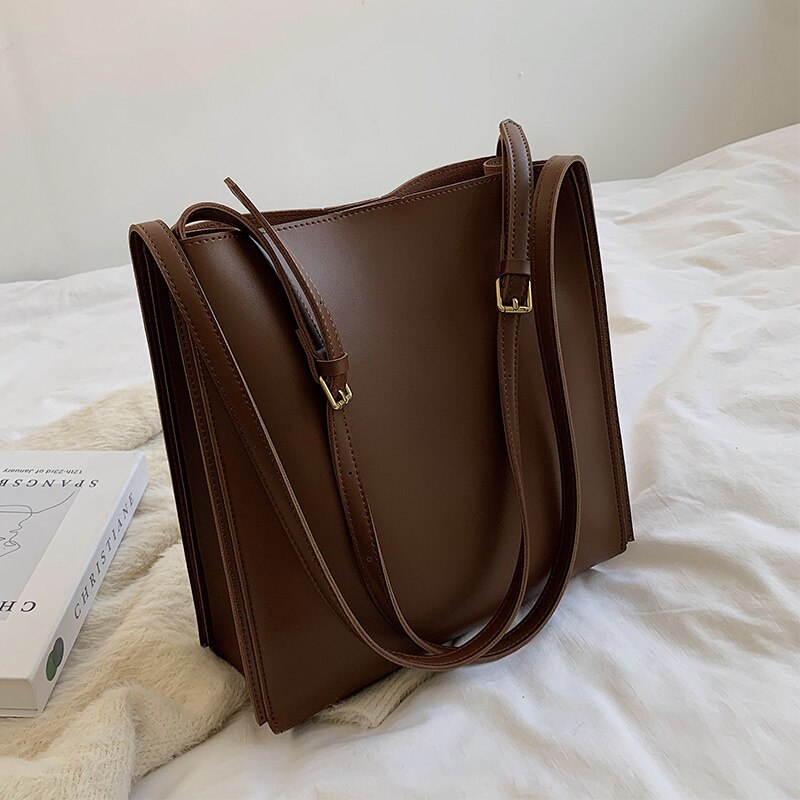 New High Quality PU Leather Vintage Fashion Female Tote Women's Designer hasp Handbag High capacity Shoulder Messenger Bag