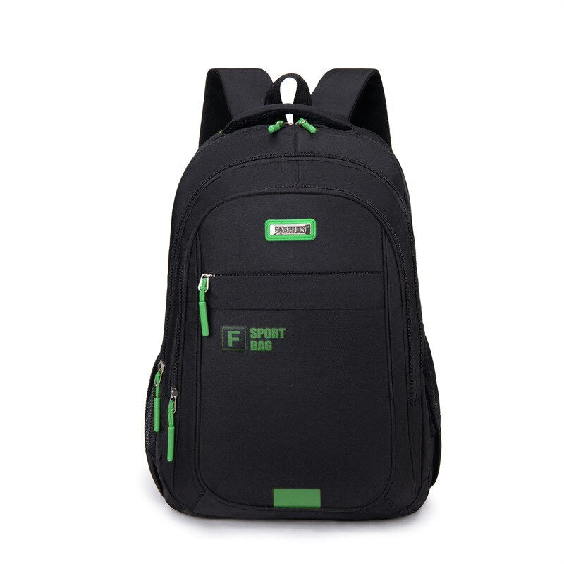 Men's Backpack Black Leisure Sports Men's Bag Large Capacity School backpack for Boys Solid Color Business Computer Bag