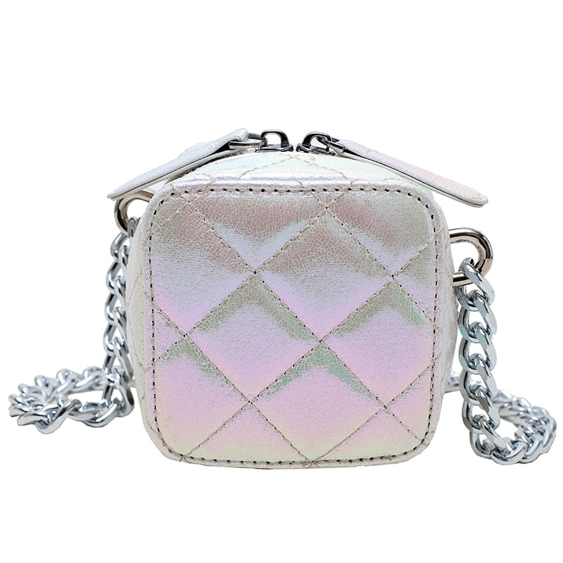 Lattice Mini Cute Bag for Women Luxury Handbags Women Bags Designer Leather Small Shoulder Bag Female Zip Purse