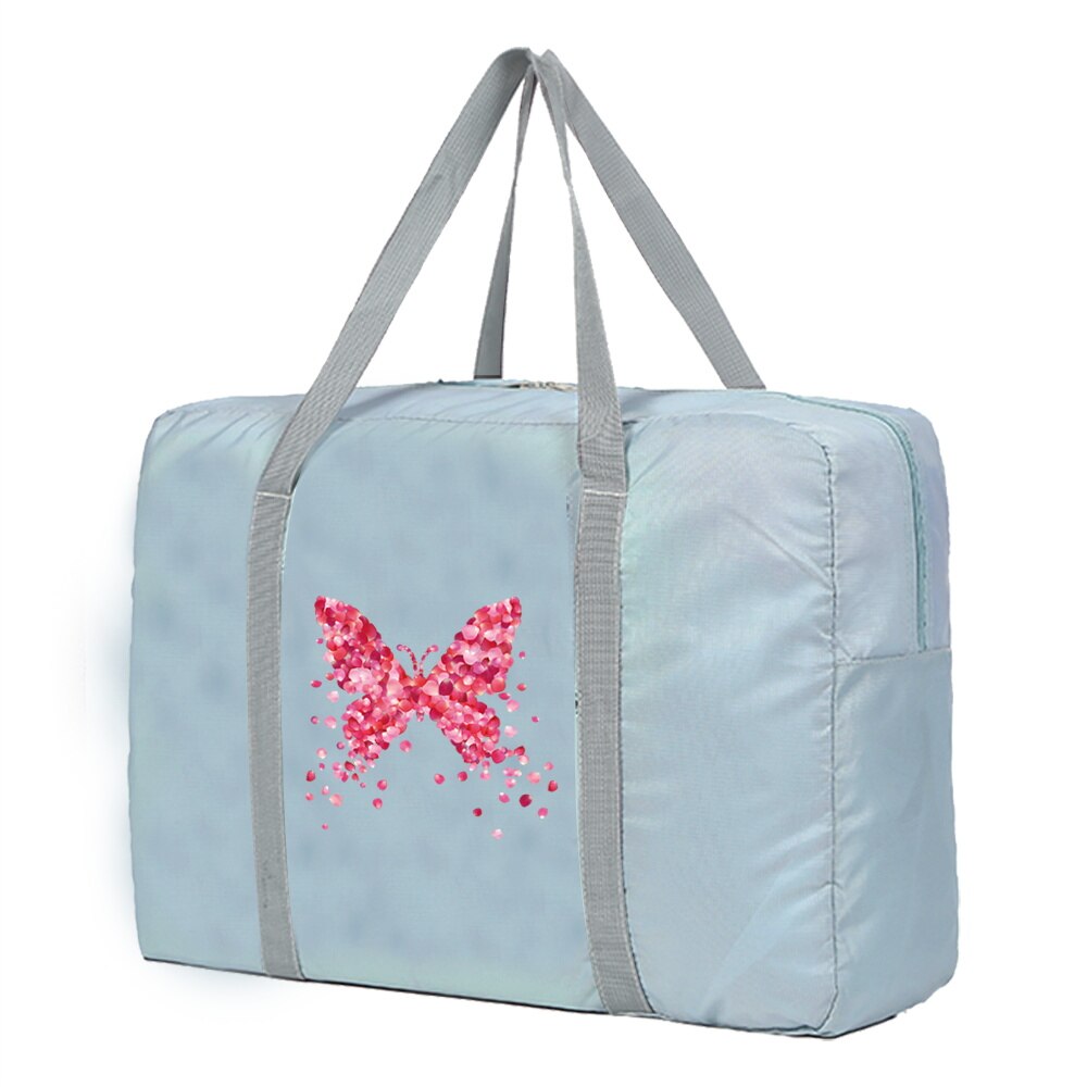 Large Capacity Travel Bags Men Clothing Organize Travel Bag Storage Bags Luggage Bag Women Handbag Petal Butterfly Printing