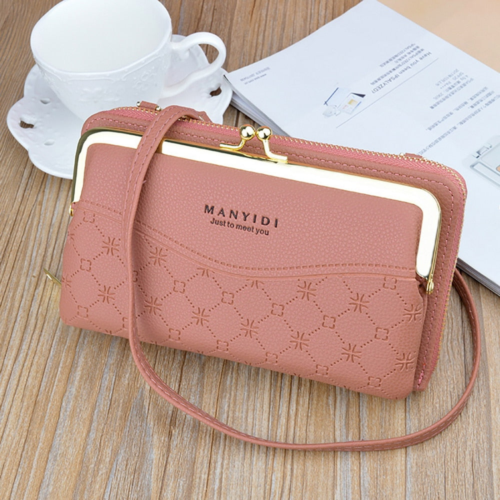 Luxury Women's Handbags Pu Leather Bag For Woman Female Clutch Phone Bags Women Business Card Holder Wallet Shoulder Bag
