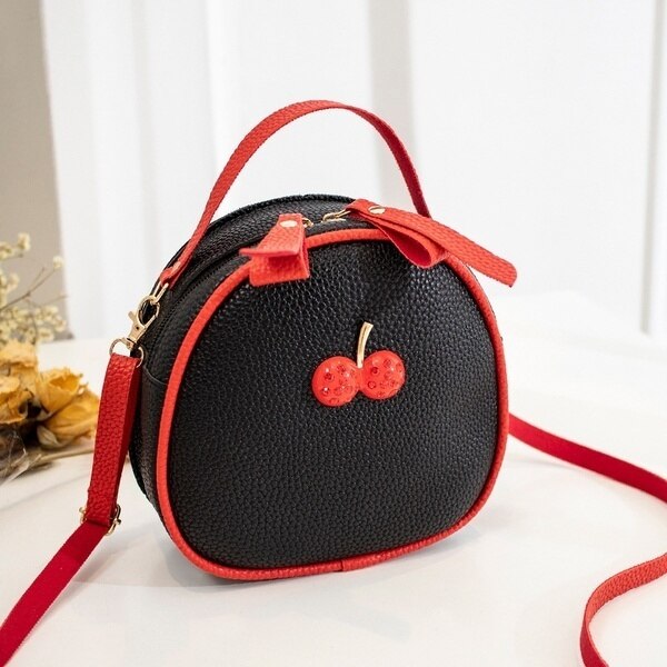 New Women's Messenger Bag Female Small Simple Cherry Crossbody Shoulder Bag Mini Backpack Handbag