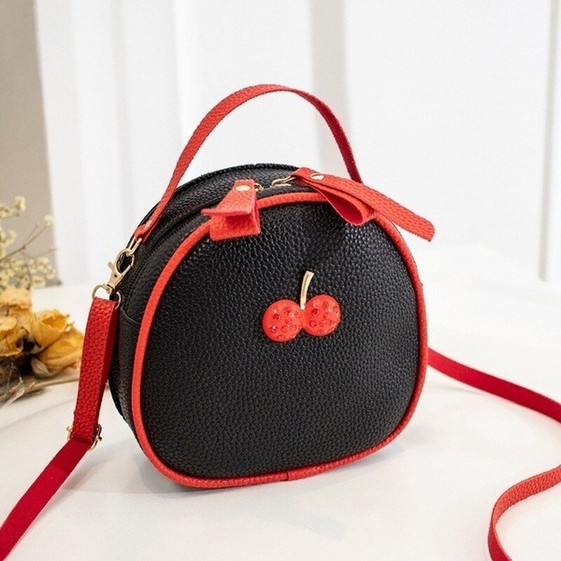 New Women's Messenger Bag Female Small Simple Cherry Crossbody Shoulder Bag Mini Backpack Handbag