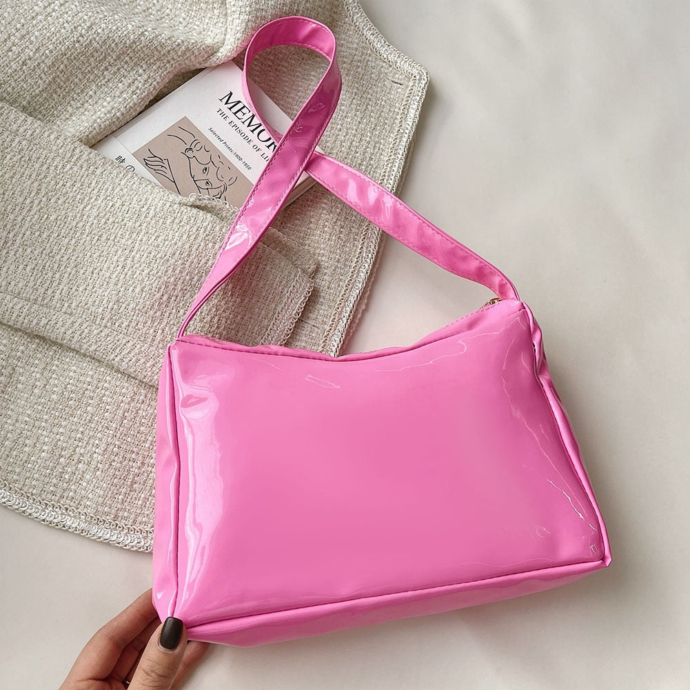 Fashion Casual Women Underarm Bag Solid Color Shopping Shoulder Handbags Elegant Ladies Versatile Women Bag