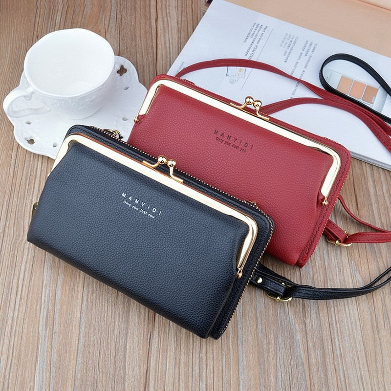 Luxury Women's Handbags Pu Leather Bag For Woman Female Clutch Phone Bags Women Business Card Holder Wallet Shoulder Bag