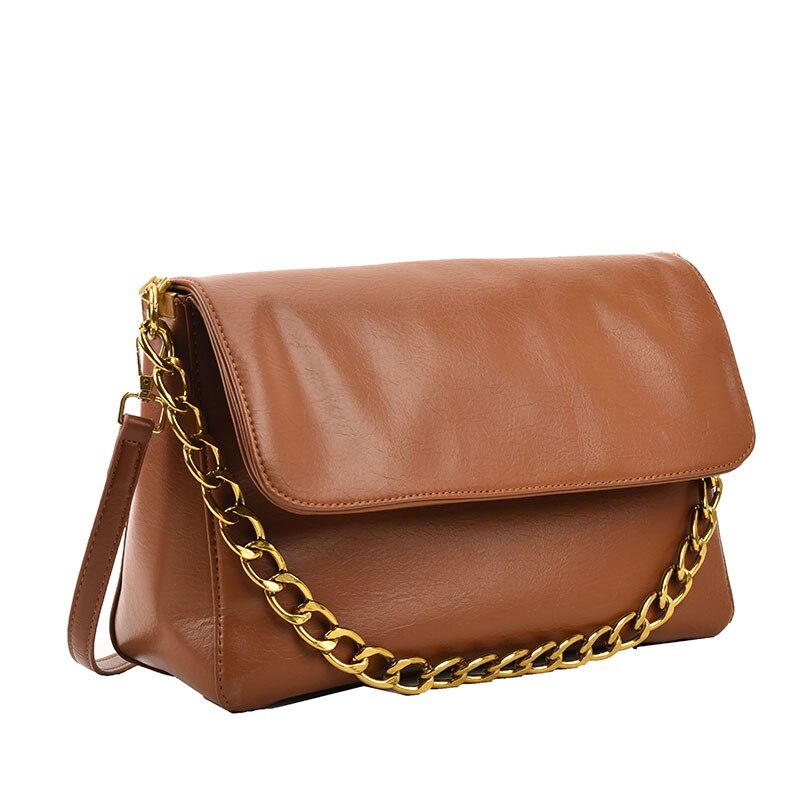 New Vintage High Quality Women Crossbody Bags Chain Design Underarm Single Shoulder Purse Woman Handbag Square Totes Sling Bags