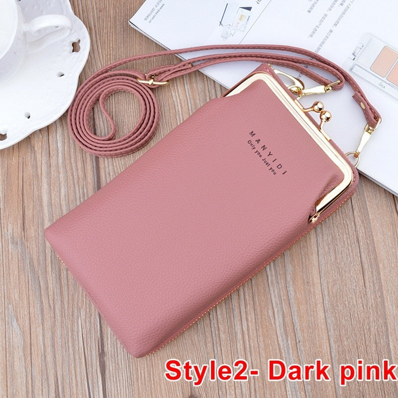 Luxury Women's Handbags Pu Leather Bag For Woman Female Clutch Phone Bags Women Business Card Holder Wallet Shoulder Bag