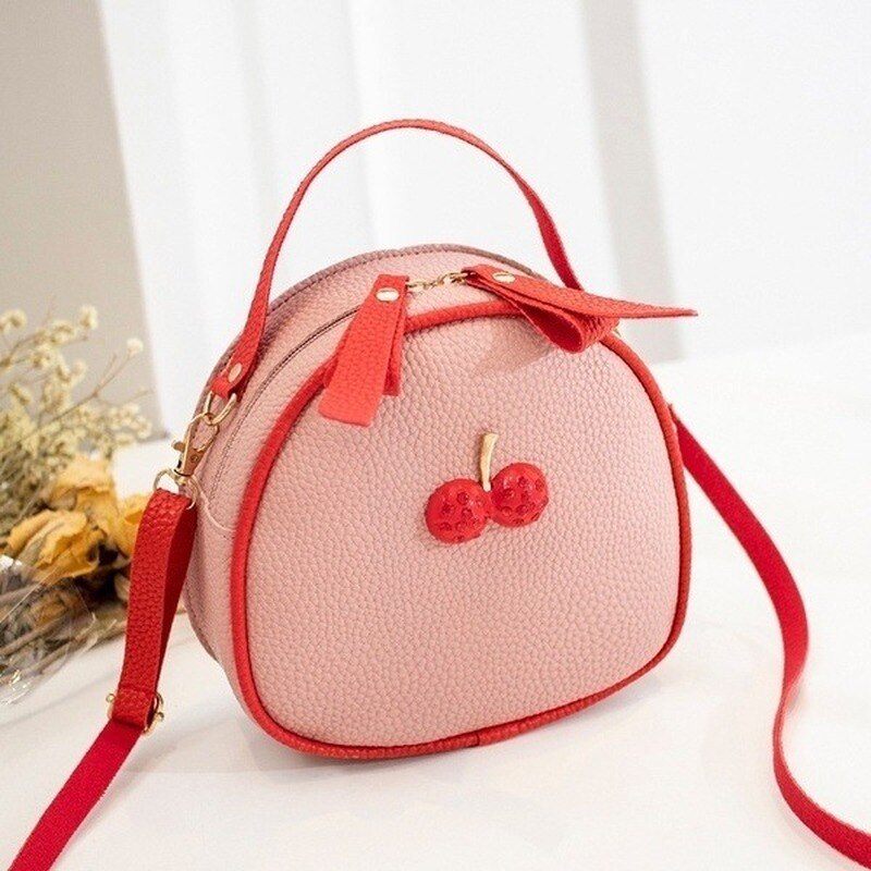 New Women's Messenger Bag Female Small Simple Cherry Crossbody Shoulder Bag Mini Backpack Handbag