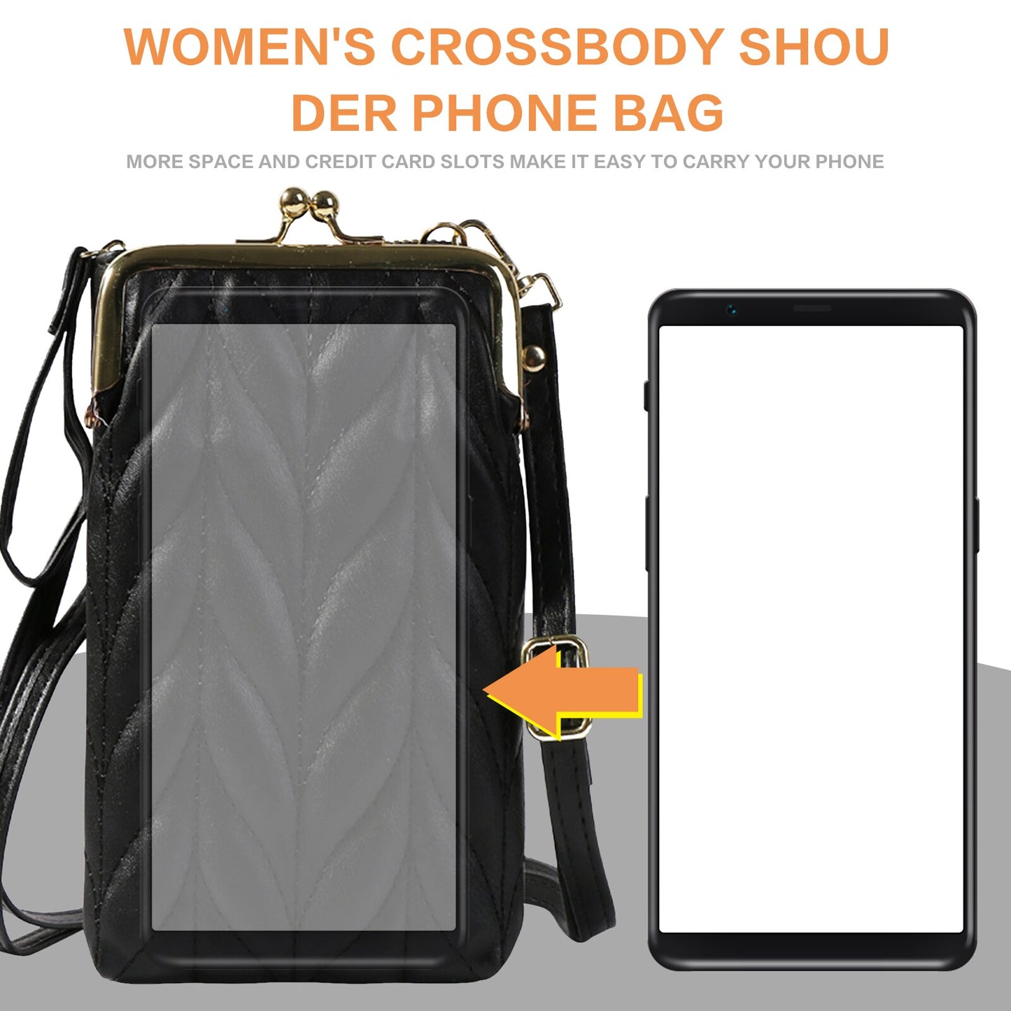 Crossbody Bags Solid Color Shoulder Cell Phone Purses Women Soft Leather Wallets Mobile Phone Bags Casual Ladies Small Purse