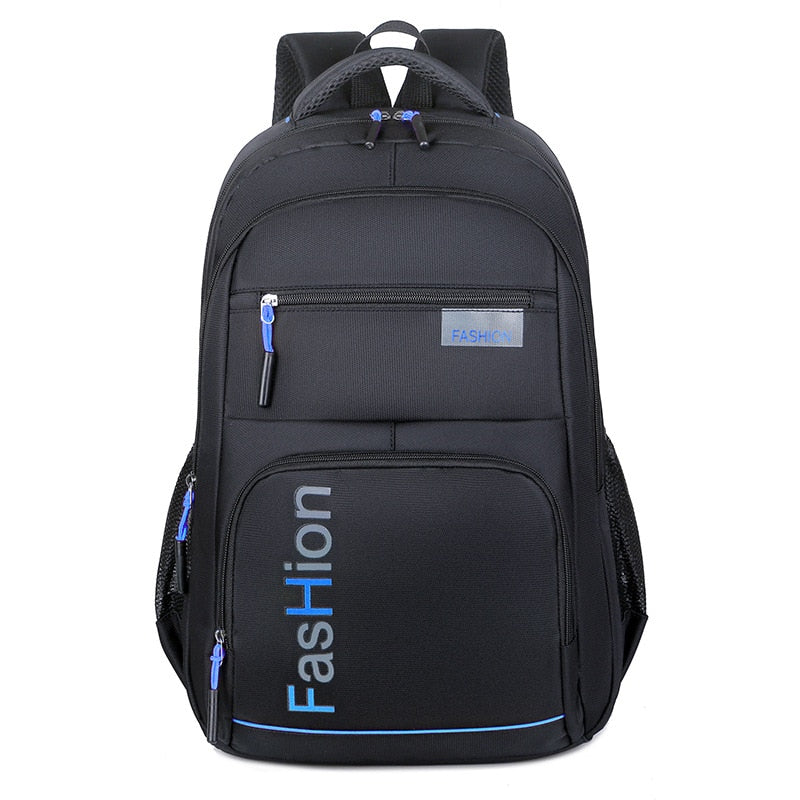 Fashion Men's Backpack Oxford Cloth Black Waterproof Computer Bag Men's and Women's Travel Leisure Backpack