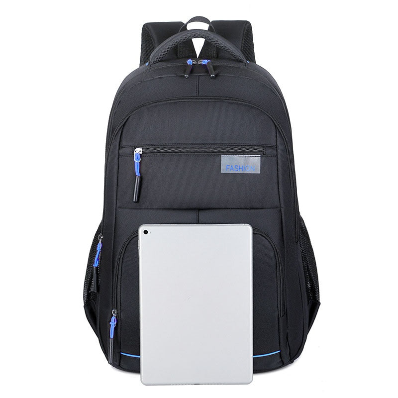 Fashion Men's Backpack Oxford Cloth Black Waterproof Computer Bag Men's and Women's Travel Leisure Backpack