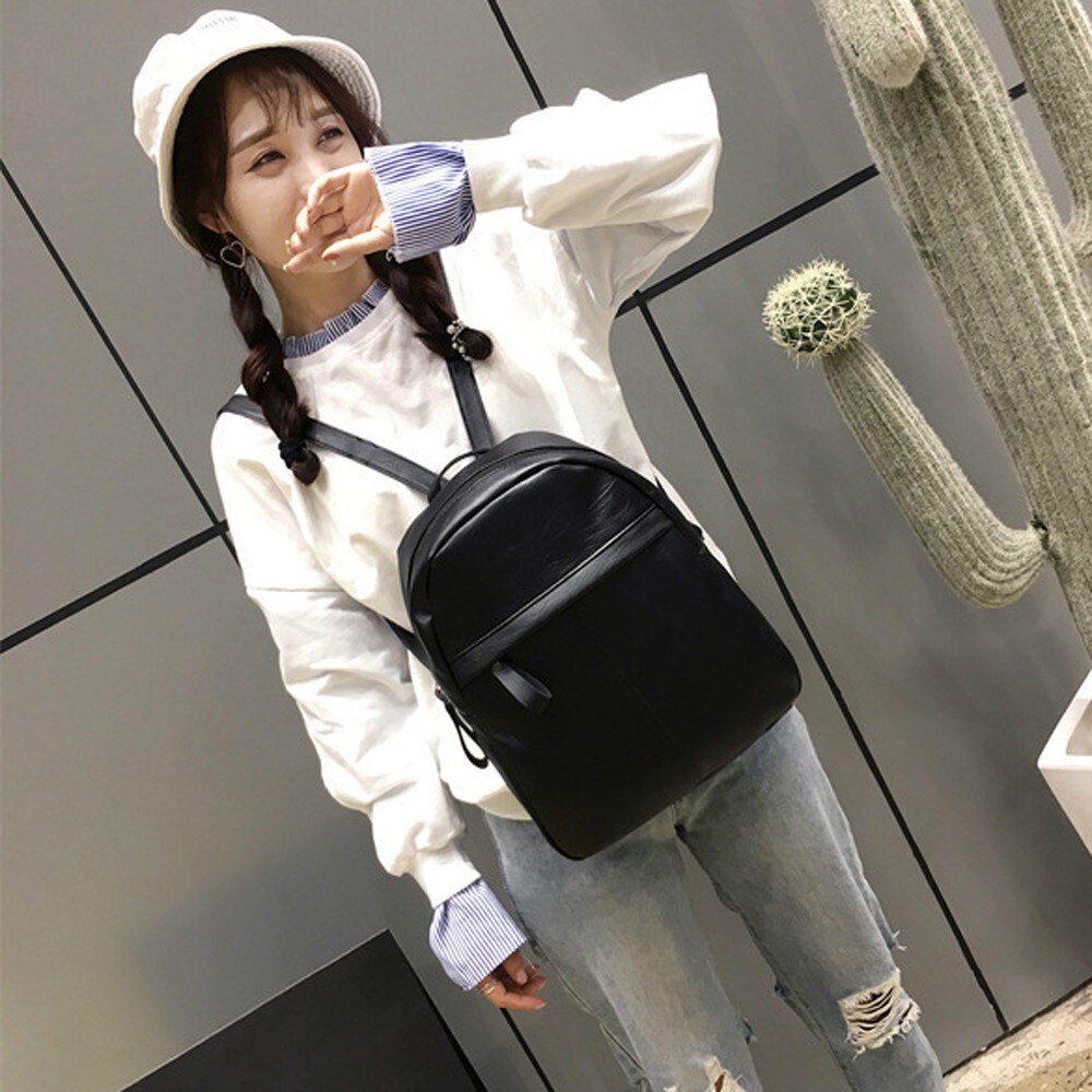 Women's Bag Leather Backpack Satchel Travel School Rucksack sac a dos femme mochilas femininas estilosas bolso mochila mujer