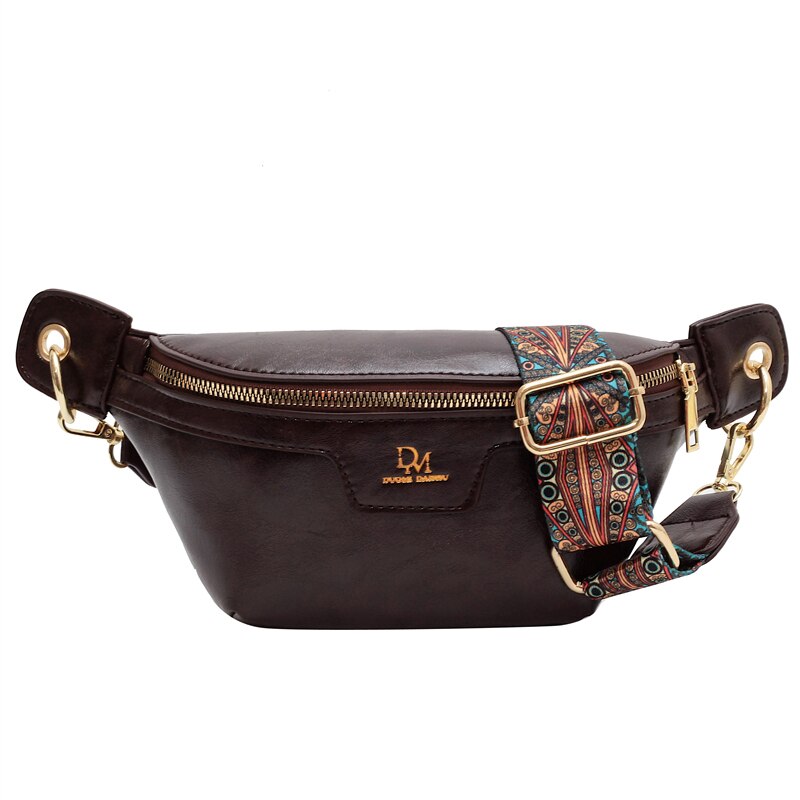 Classic Birds Pattern Woolly Women Bag Outdoor Casual Chest Bags Retro Woolen Women Shoulder Waist Bags Ladys Crossbody Packs