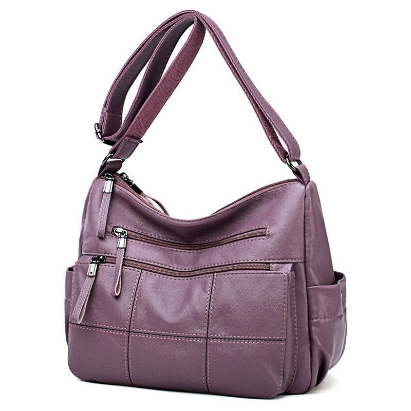 2 Layers Genuine Brand Leather Shoulder Messenger Luxury Handbags Women Bags Designer High Quality Crossbody Bags for Women Sac