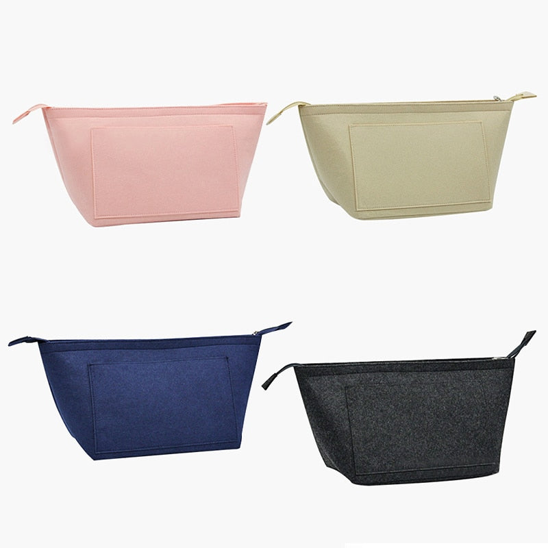 EverToner Felt Cloth Bag For LONGCHAMP Bag liner Multi-functional Travel Insert Bag Makeup Organizer Dumpling Shape lined Bag