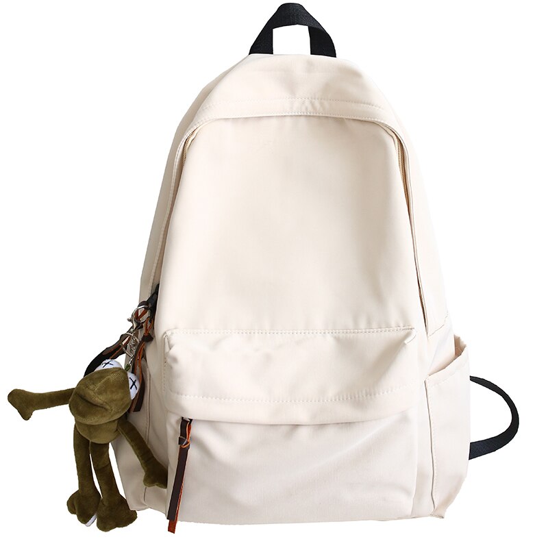 HOCODO New Trend Women's Backpack High Quality Nylon Fabric Backpack Simple Solid Color School Bag For Teen Book SchoolBags