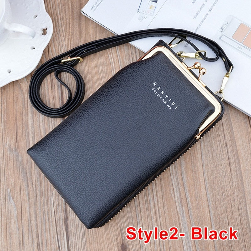 Luxury Women's Handbags Pu Leather Bag For Woman Female Clutch Phone Bags Women Business Card Holder Wallet Shoulder Bag
