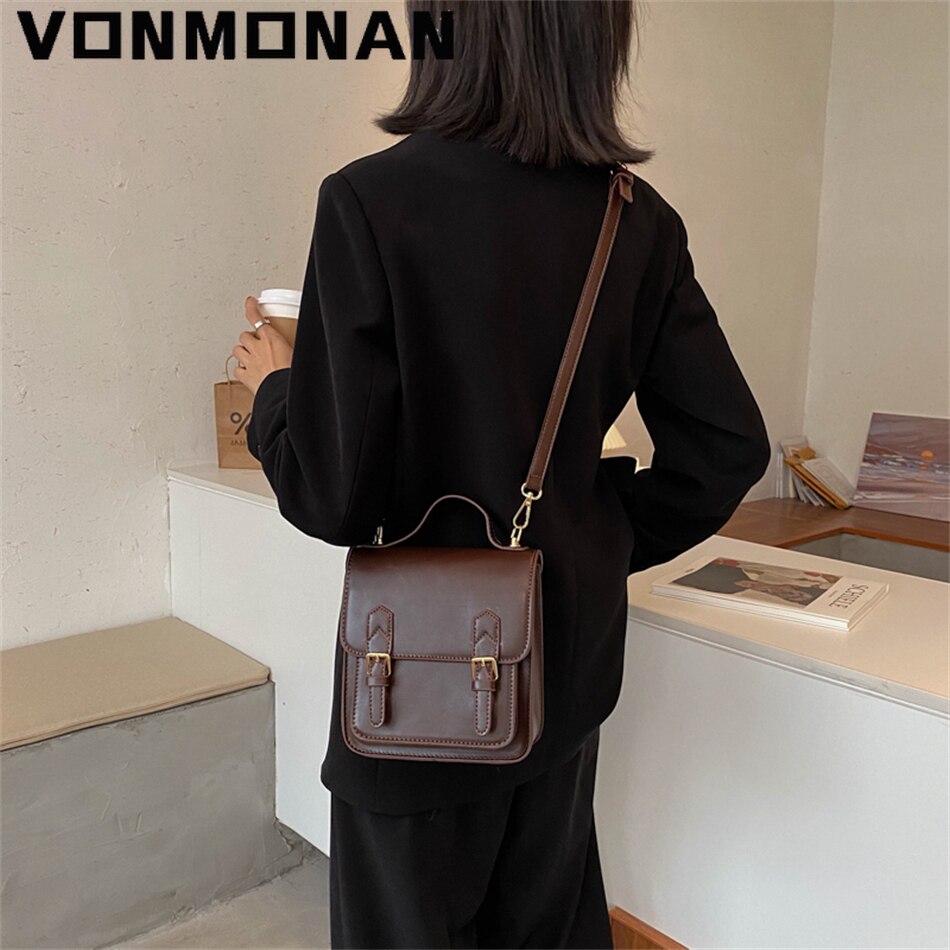 Elegant Female Tote Mini Bag New High Quality PU Leather Women's Designer Handbag Vintage Ladies Shoulder Messenger Bag