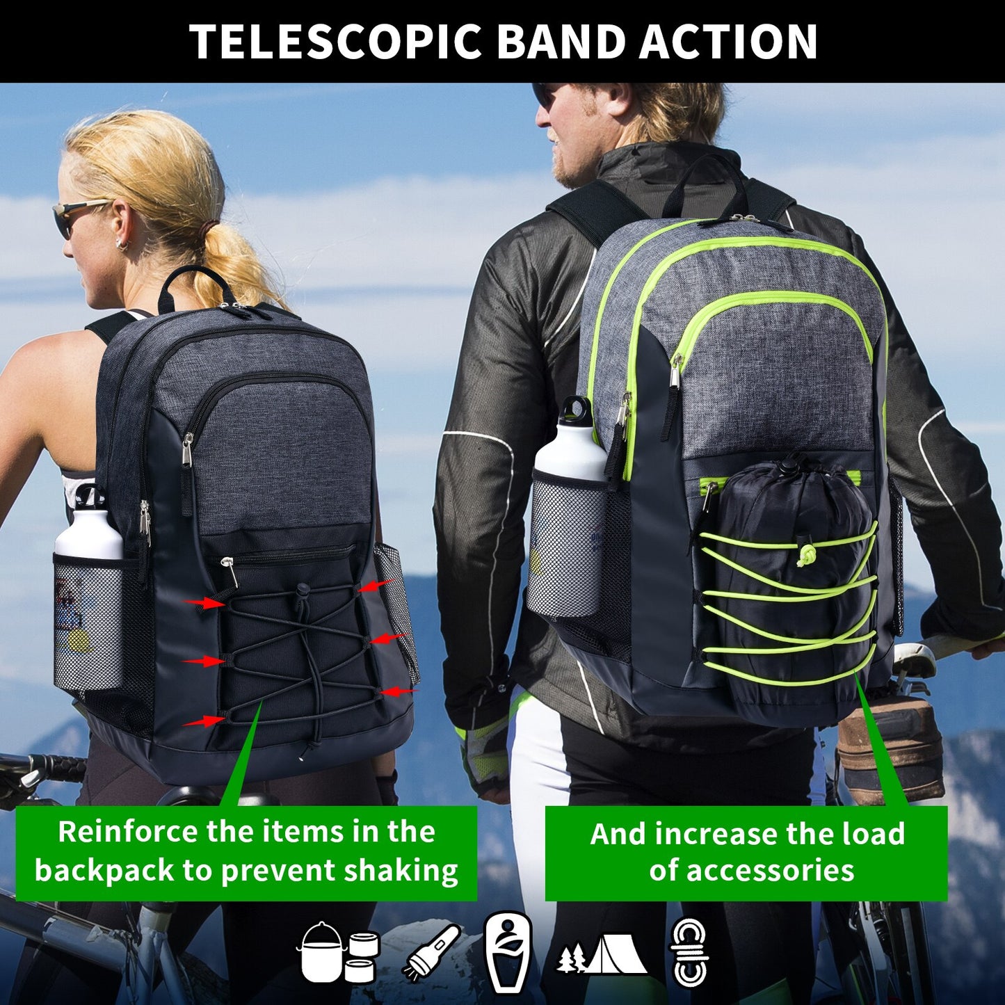 iFARADAY Large 21L Capacity Backpack Men Laptop Backpacks Polyester Solid High School Bags Teen College Boy Gril Student