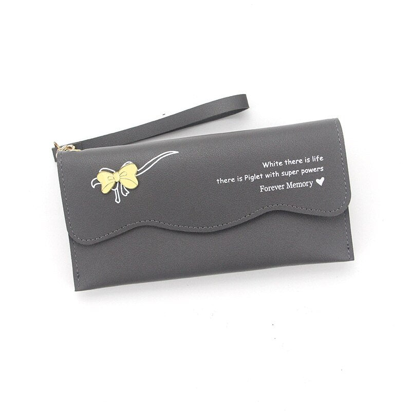Bow Ladies Wallet Multifunctional Ladies Clutch Bag Coin Purse Zipper Bag Casual Ladies Long Wallet Wallet 1Pc wallets for women