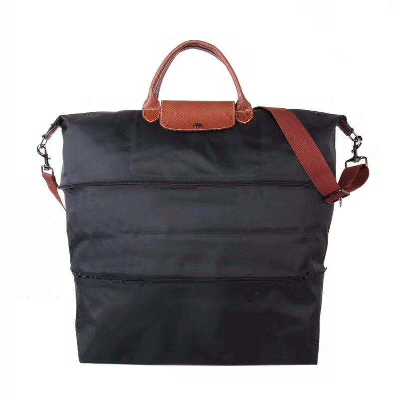 Lightweight Travel Bag Dumpling Bag Large Unisex Nylon Cloth with Leather Handbag Travel Bag Women's Tote Bag