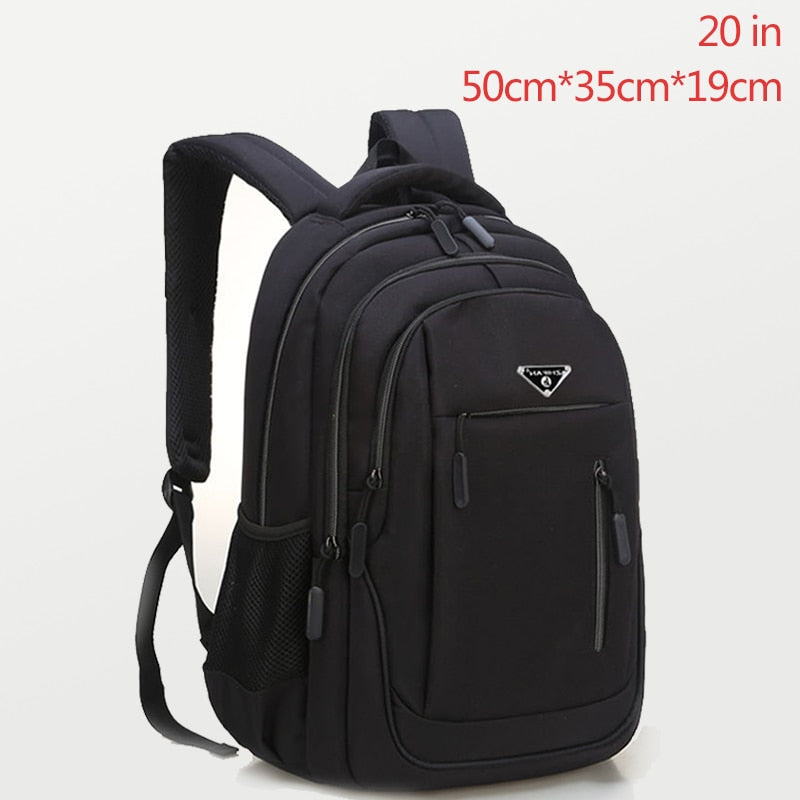 Large Capacity Backpack Men Laptop Backpacks 15.6 Oxford Black Solid Big High School Bags Teen College Boy Gril Student Backpack