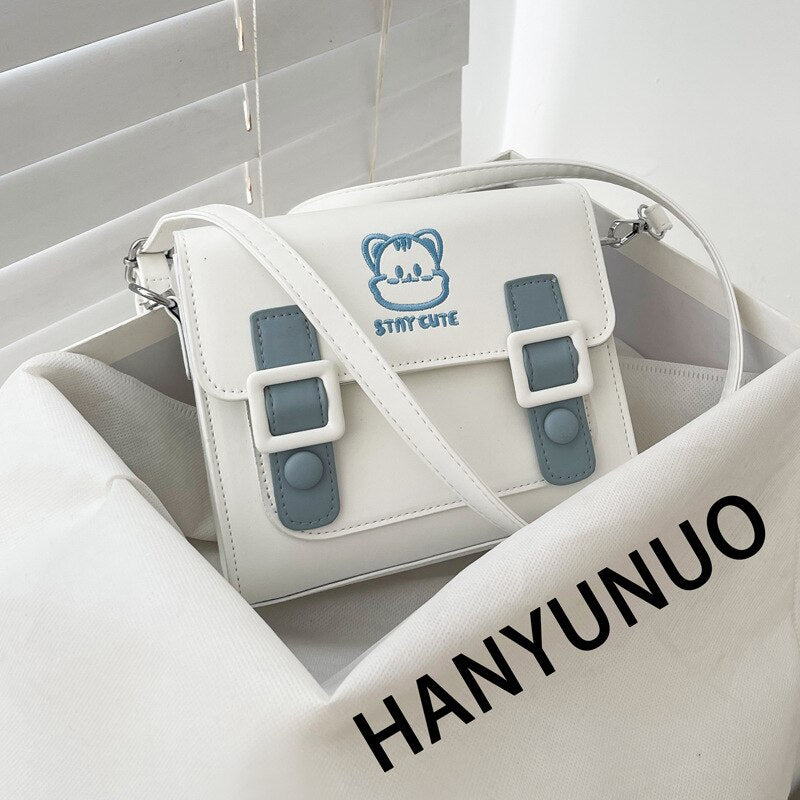 Cute cat Bag Women's Shoulder Bag Messenger bag Harajuku sweet japanese Fashion Y2K White Kawaii Vintage chic Handbag for Girl