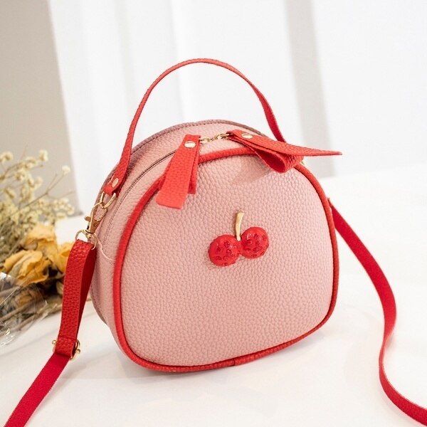 New Women's Messenger Bag Female Small Simple Cherry Crossbody Shoulder Bag Mini Backpack Handbag