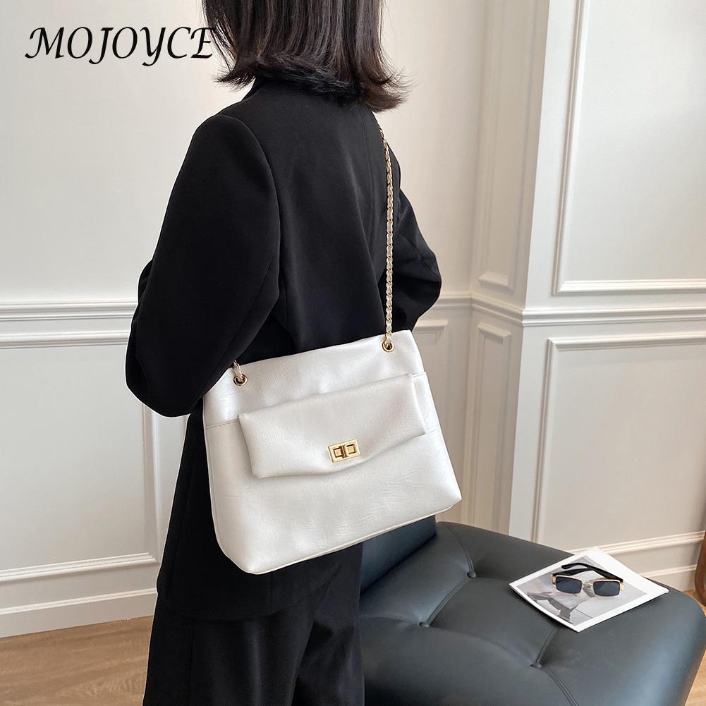 Popular Simple Female Daily Bag Simple Big Capacity Messenger Handbag Shoulder Solid Color Shopping Shoulder Bag