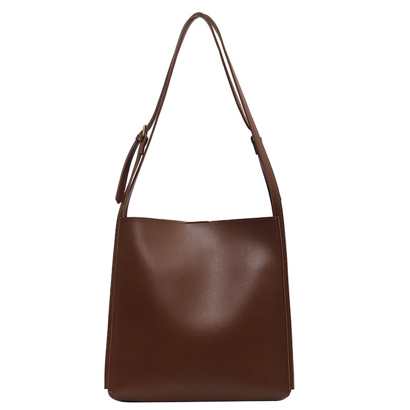 New High Quality PU Leather Vintage Fashion Female Tote Women's Designer hasp Handbag High capacity Shoulder Messenger Bag