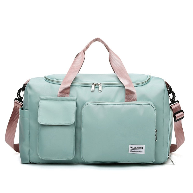 Large Capacity Travel Bag Luggage Handbag Men Women Shoulder Bag Outdoor Waterproof Sports Gym Bag Female Duffle Bag Shoe Bags