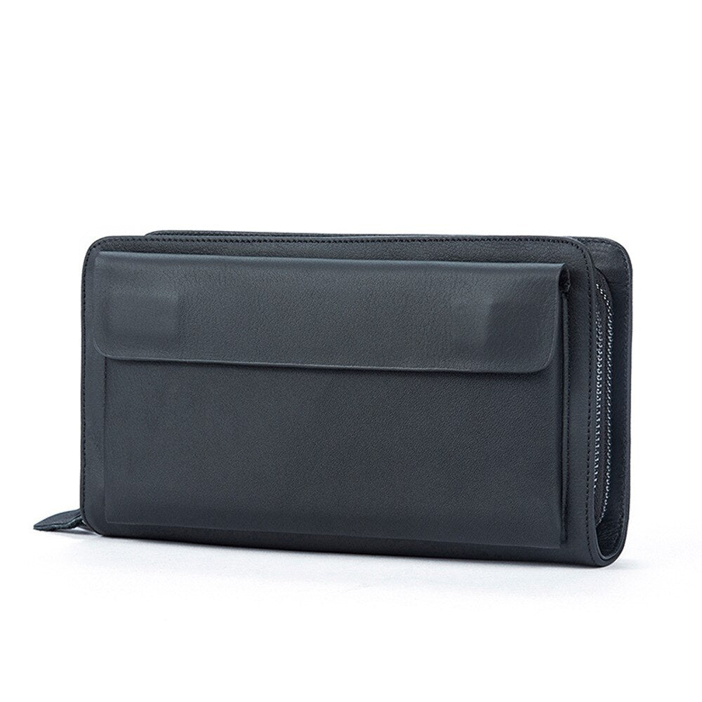 Genuine Leather Wallet Men's Wallets for Credit Card Holder Clutch Passport Male Bags Coin Purse Phone Men Casual Portmonee New