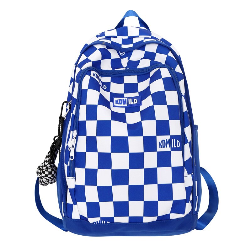 Male Women Plaid Backpack Fashion Lady Laptop School Bag New Girl Boy Backpack Trendy Female Men Travel Book Lattice Student Bag