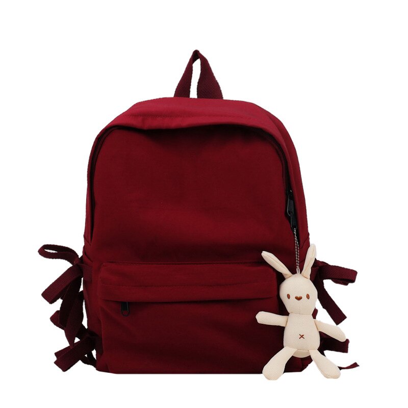 Outdoor Travel Nylon School Backpack Women's Backpacks for Teenagers Girl Large Capacity Women Bag Solid Color Schoolbag Mochila