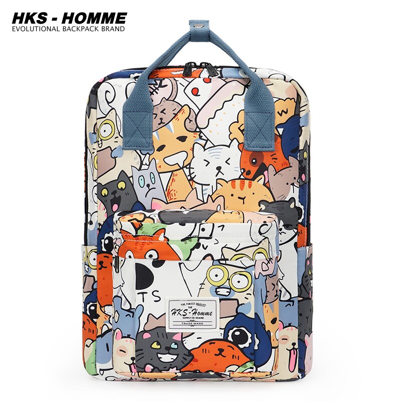 Fashion Women Backpack for School Teenagers Girls Stylish School Bag Ladies Canvas Fabric Backpack Female Bookbag laptopbag
