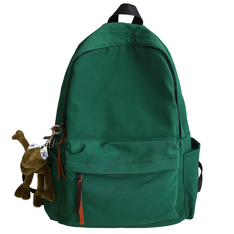 HOCODO New Trend Women's Backpack High Quality Nylon Fabric Backpack Simple Solid Color School Bag For Teen Book SchoolBags