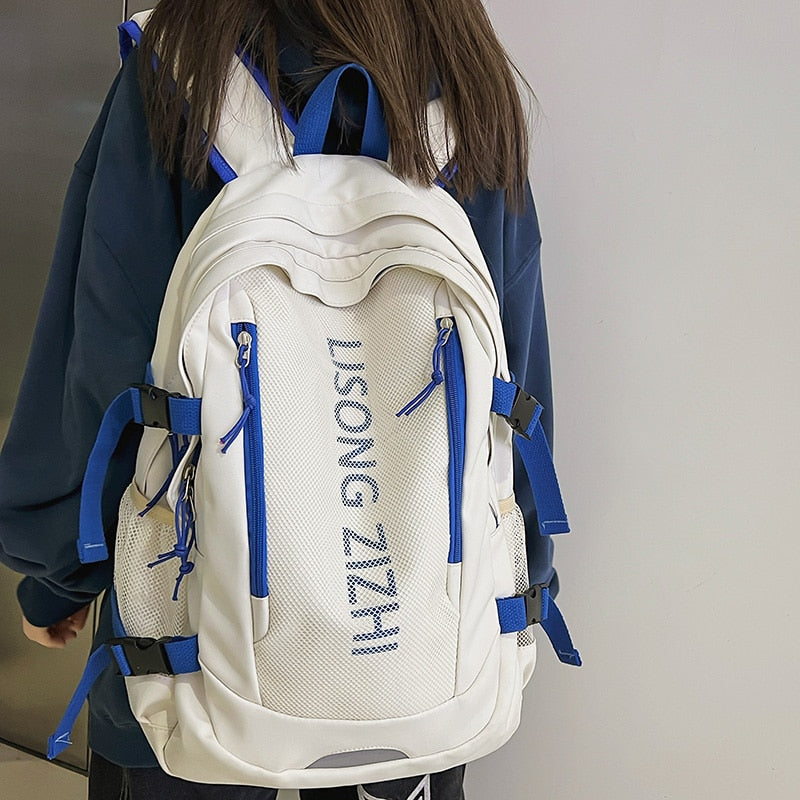 Men Women Waterproof Travel Mesh Backpack Ladies Male High Capacity Book Bag Laptop College Backpack Fashion Boy Girl School Bag