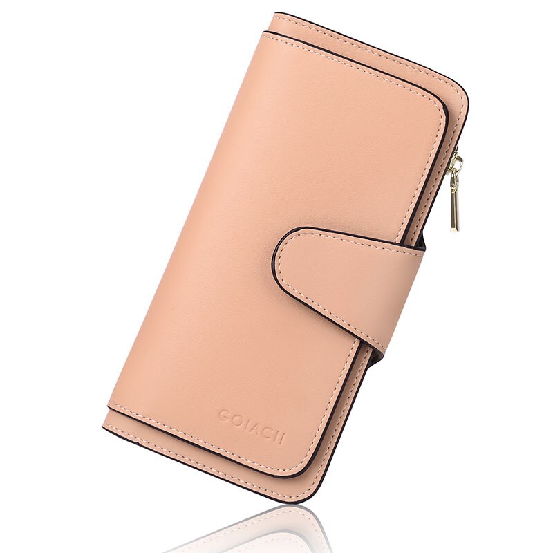 Women's Wallet Fashion Luxury Clutch Bag Long RFID Leather Wallet Four Fold Credit Card Holder Purse Brand Wallets For Women