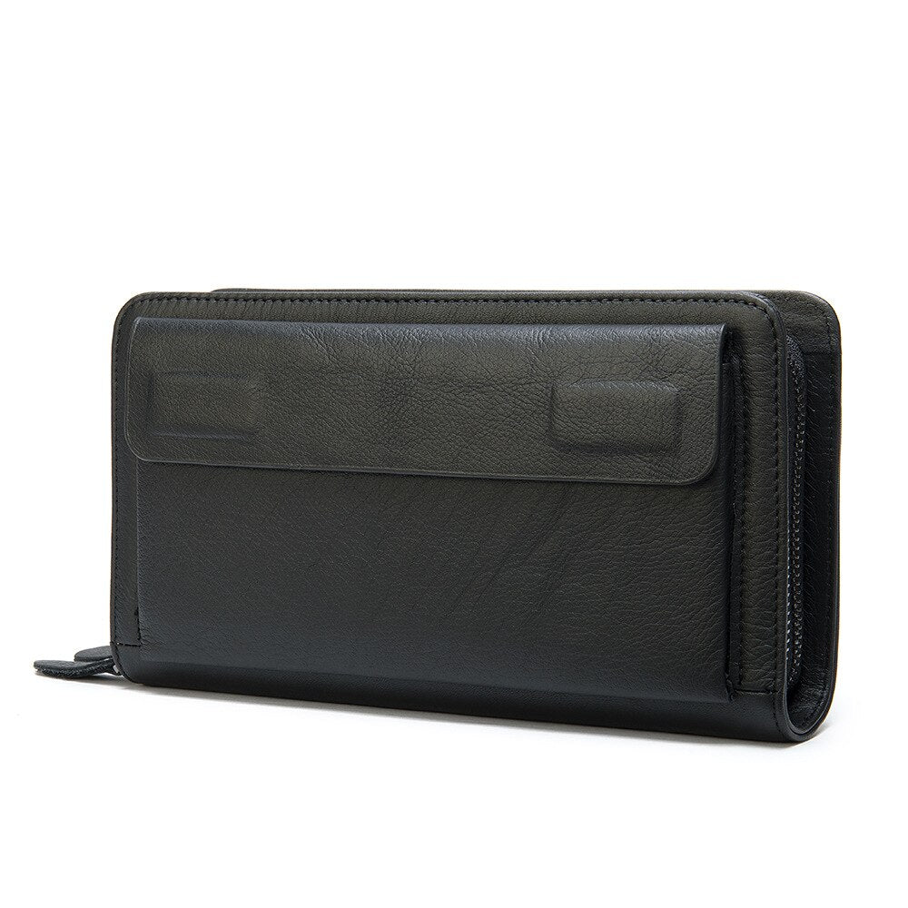 Genuine Leather Wallet Men's Wallets for Credit Card Holder Clutch Passport Male Bags Coin Purse Phone Men Casual Portmonee New